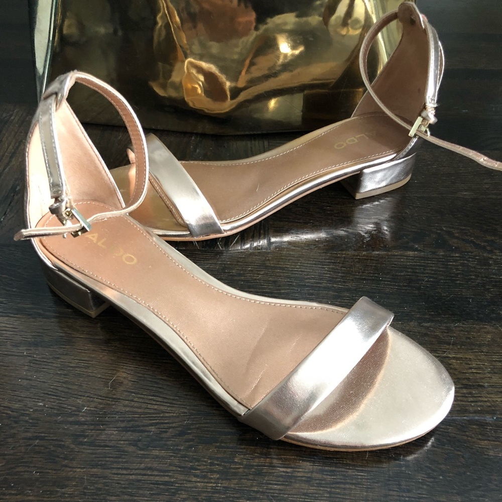 rose gold sandals